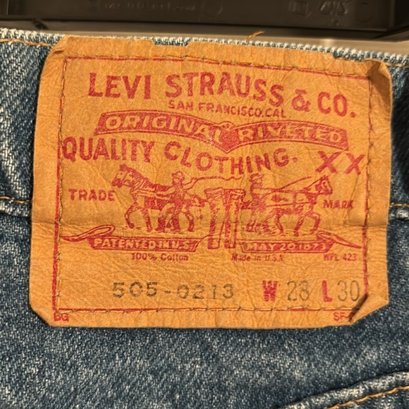 Levis 505 straight leg 0213 jeans 80s 1980s vintage - Picture 4 of 7